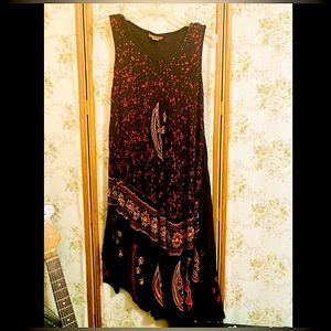 Y2K Boho Embroidered Indian Shift Dress